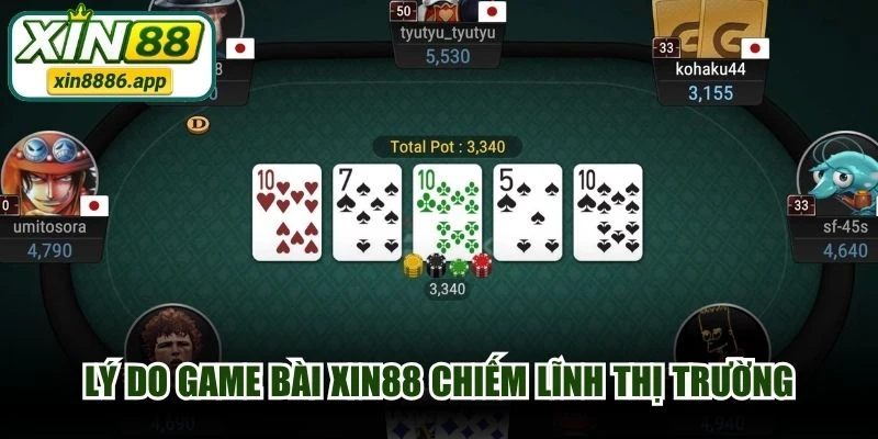 Lý do game bài XIN88 chiếm lĩnh thị trường